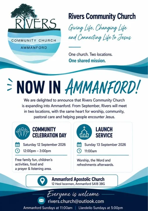Now in Ammanford launch flyer